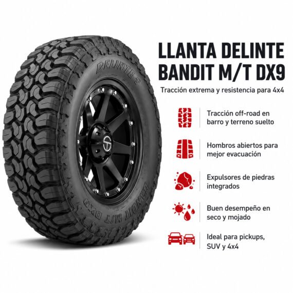 LLANTA DELINTE 35X12.50 R17 DX-9 - foto 6