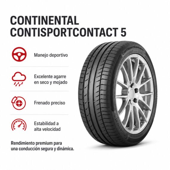 LLANTA CONTINENTAL 255/55 R18 CONTISPORT CONTACT5 SUV SSR - foto 6