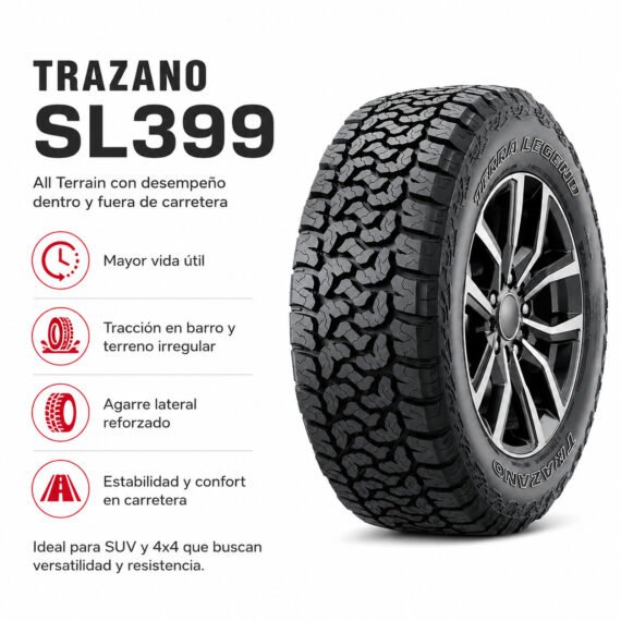 LLANTA TRAZANO 255/70 R16 SL369 OWL A/T - foto 6