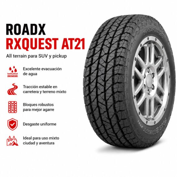 LLANTA ROADX 265/65 R17 CH RXQUEST AT21 - foto 6